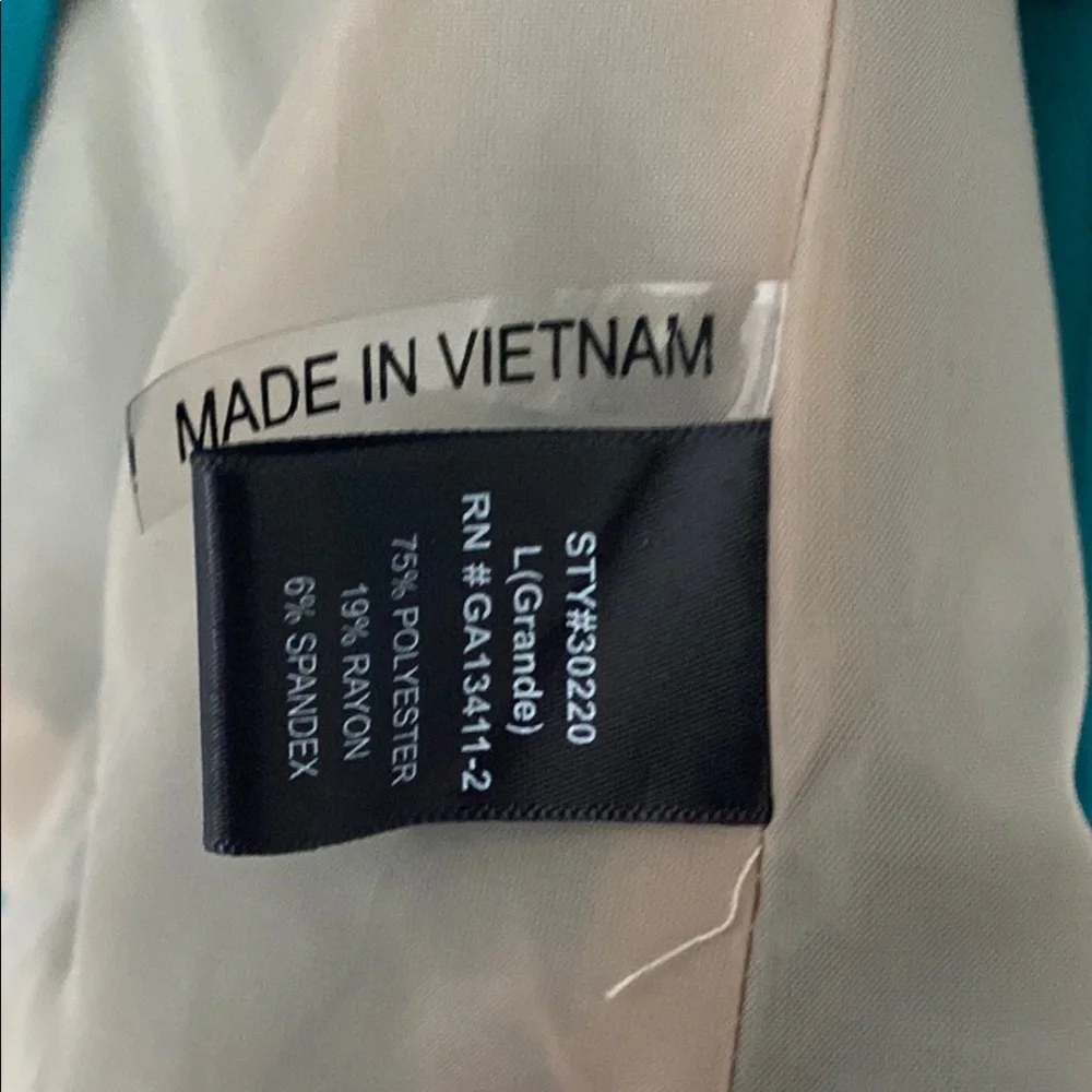 Teal Blazer Tailored 3/4 Sleeve - Picture 3 of 8